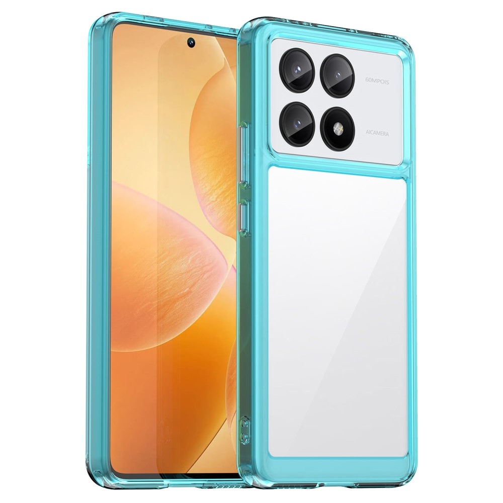 Gél tok fix hátlappal Xiaomi Poco X6 Pro 5G - világoskék