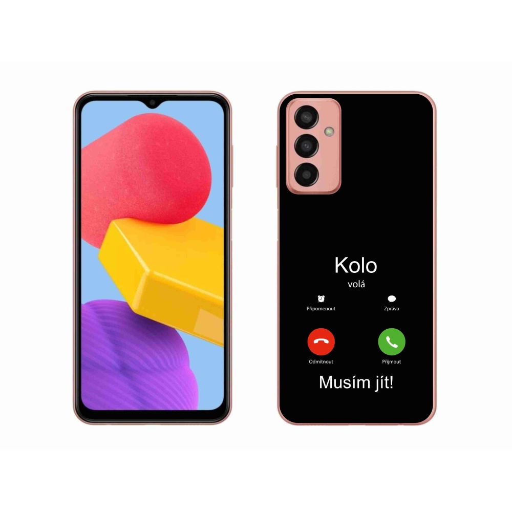Gél borító mmCase Samsung Galaxy M13 - kerek hívások fekete háttérrel