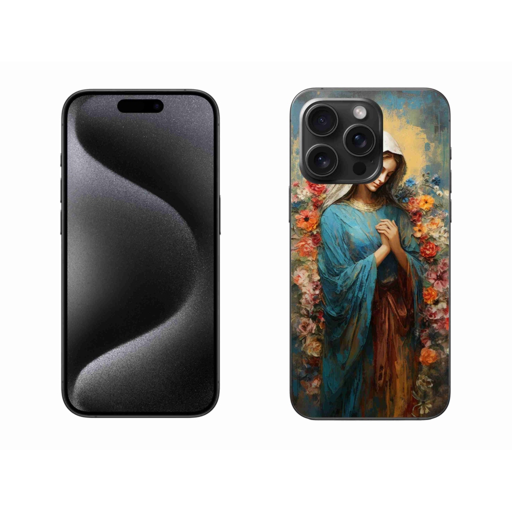 Zselés borítás mmCase iPhone 15 Pro Max készülékhez - szent nő