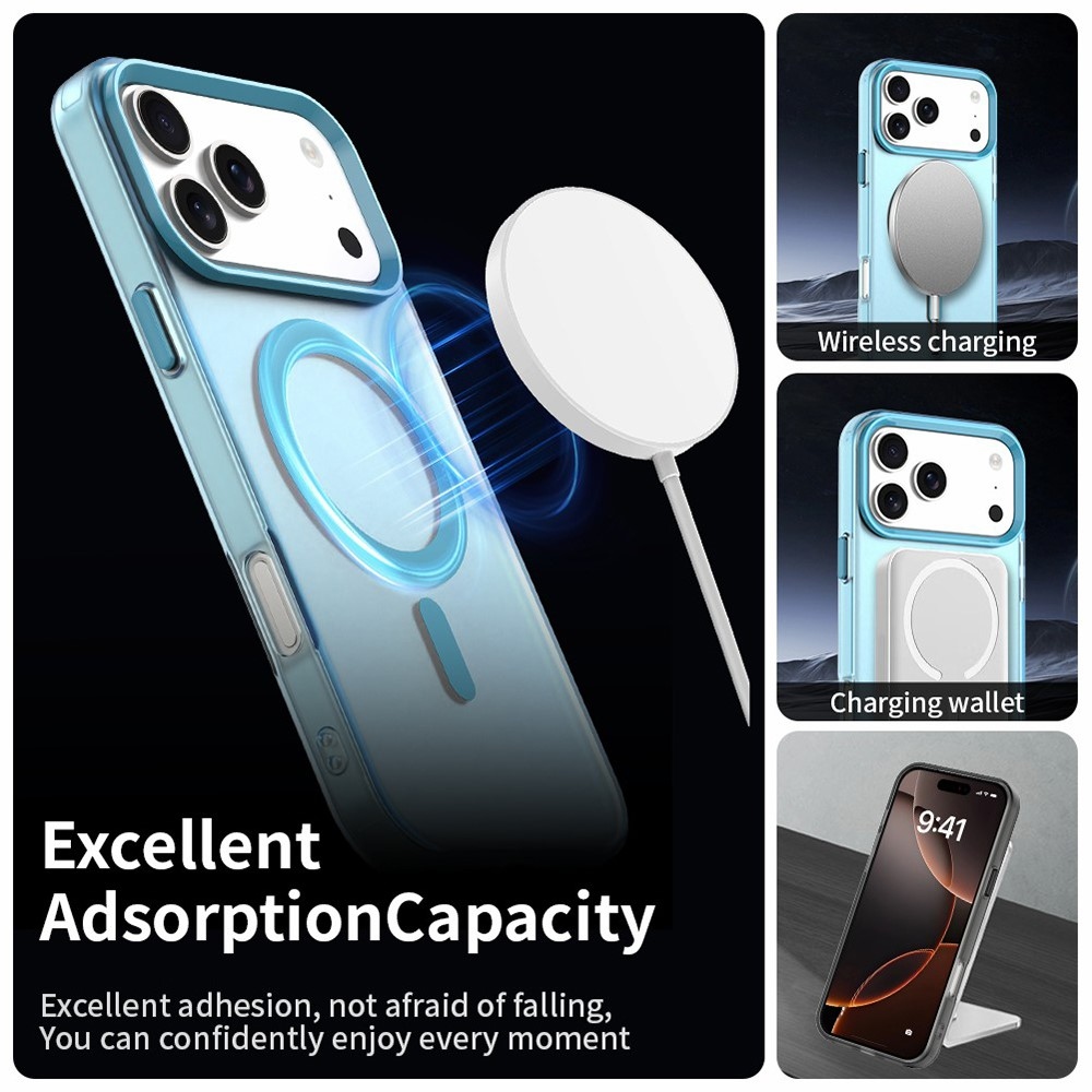 Candy zselés tok MagSafe-val iPhone 17 Pro készülékhez - kék