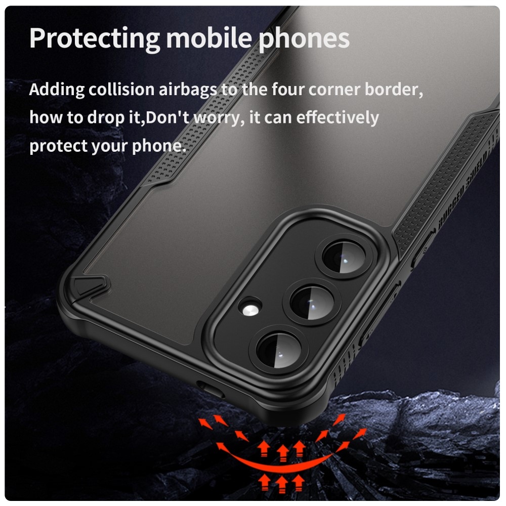 Fagyasztott, tartós borítás Samsung Galaxy S25+ készülékhez - fekete