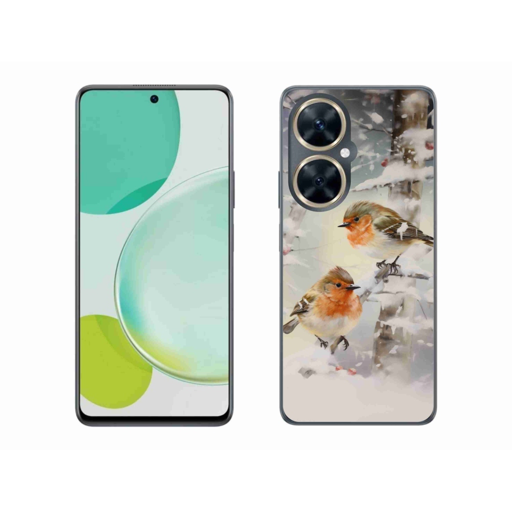 Gél borítás mmCase a Huawei Nova 11i készülékhez - madarak télen