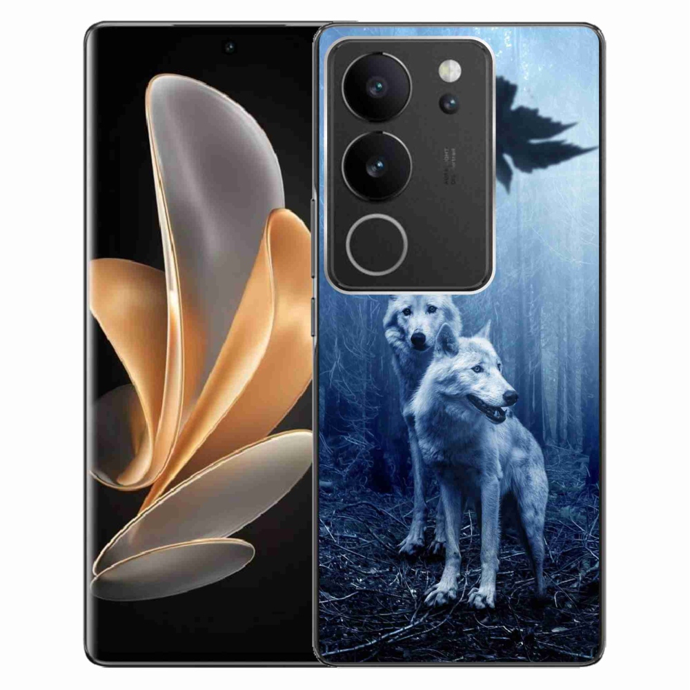 Gél borítás mmCase a Vivo V29 5G-hez - farkasok az erdőben
