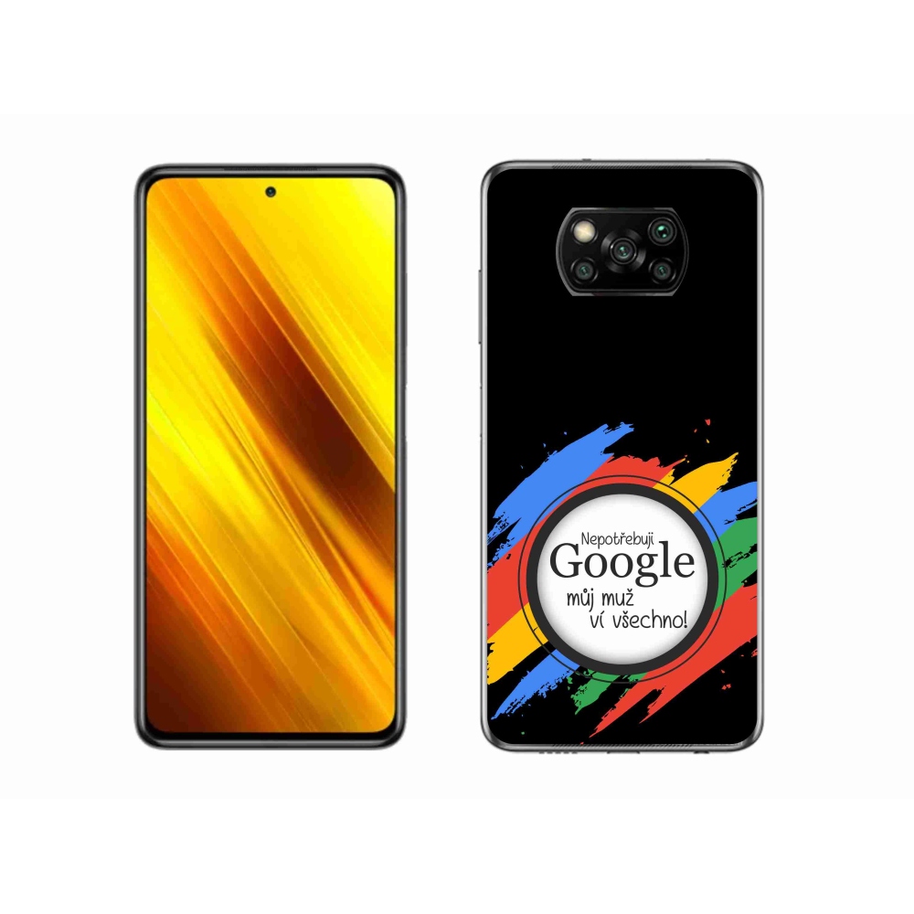 Gél borító mmCase a Xiaomi Poco X3-hoz - az ember mindent tud fekete háttérrel