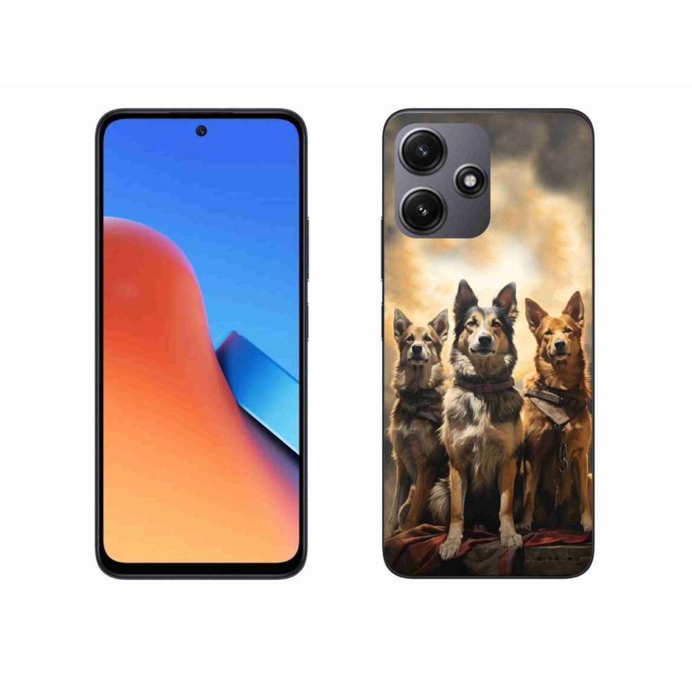 Gél borító mmCase a Xiaomi Redmi 12 5G számára - három kutya
