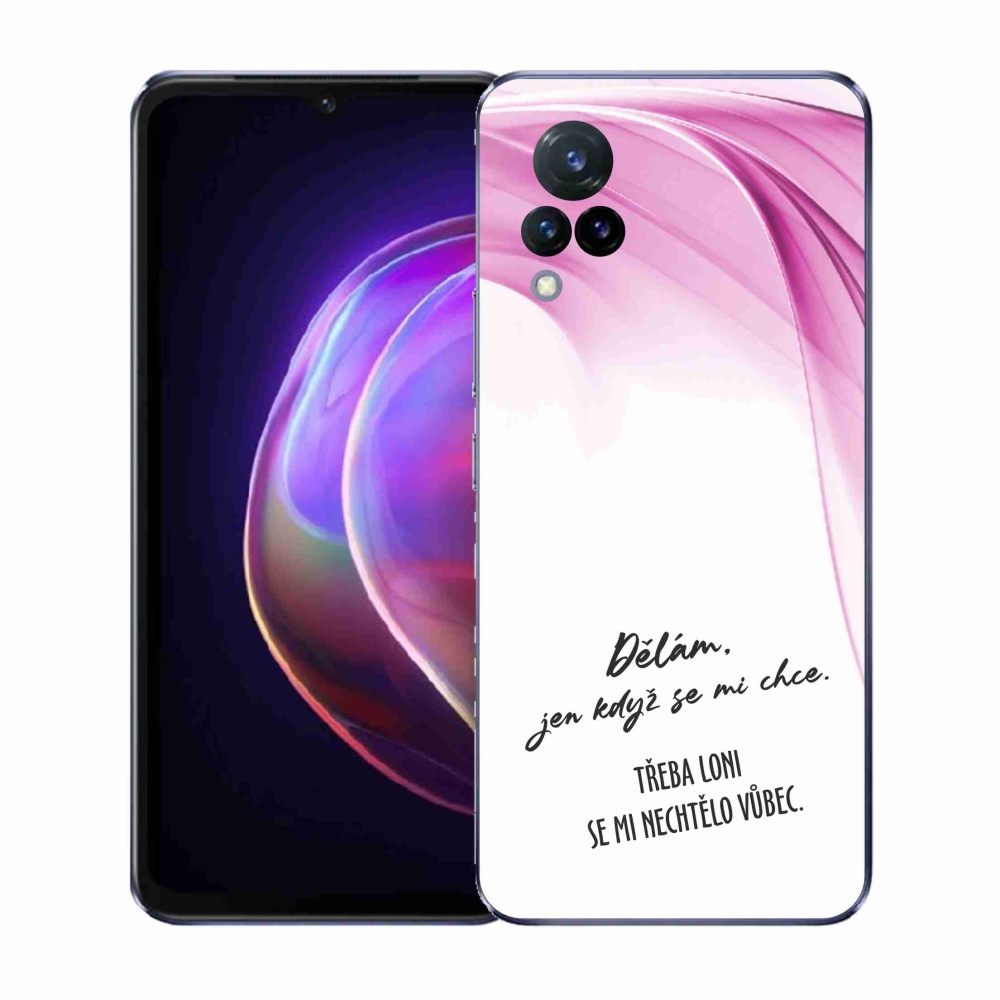 Gél borító mmCase a Vivo V21 4G/5G készülékhez - vicces szöveg 12 fehér háttérrel