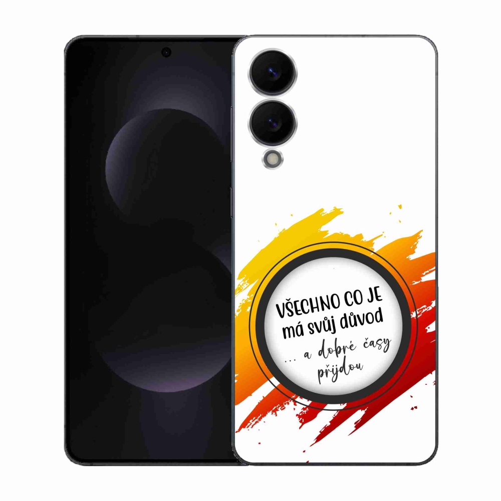 Gél borítás mmCase Samsung Galaxy S25 Edge készülékhez - idézet 3 fehér háttér
