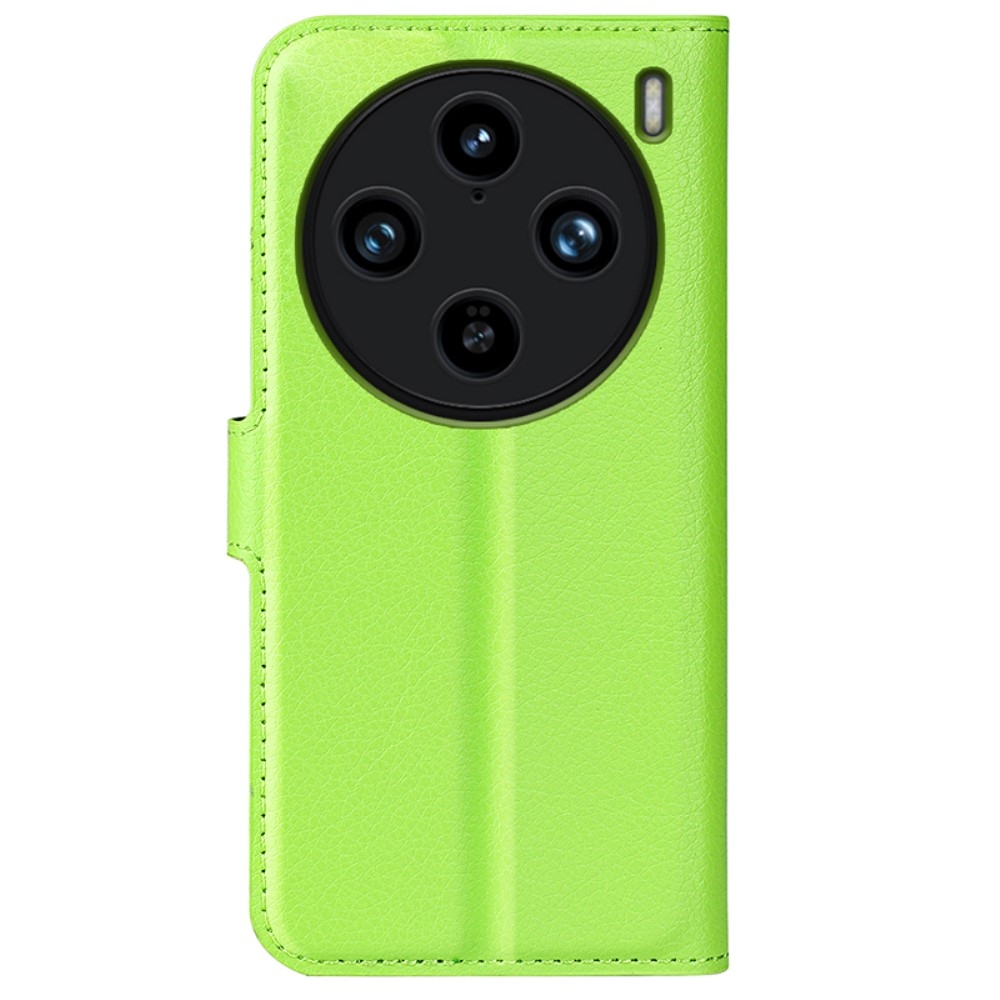 Litchi könyv tok a Vivo X100 Pro 5G-hez - zöld