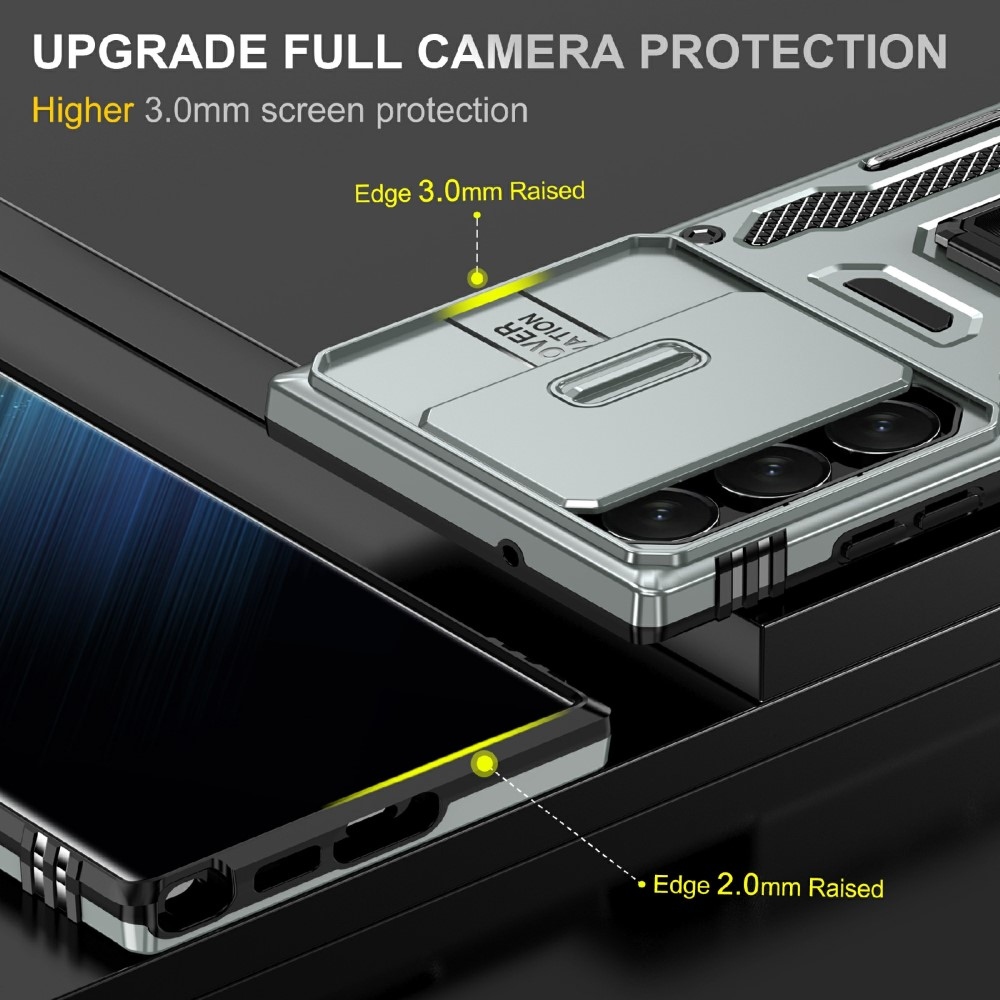 Gyűrűk tartós borítása Samsung Galaxy S25 Ultra készülékhez - szürke