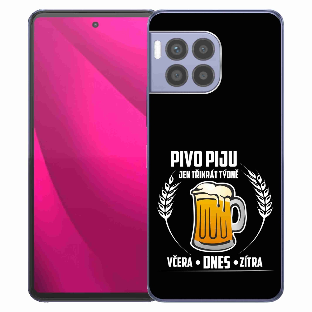 Zselés borítás mmCase a T-Mobile T Phone 2 Pro készülékhez - sör motívum fekete háttér