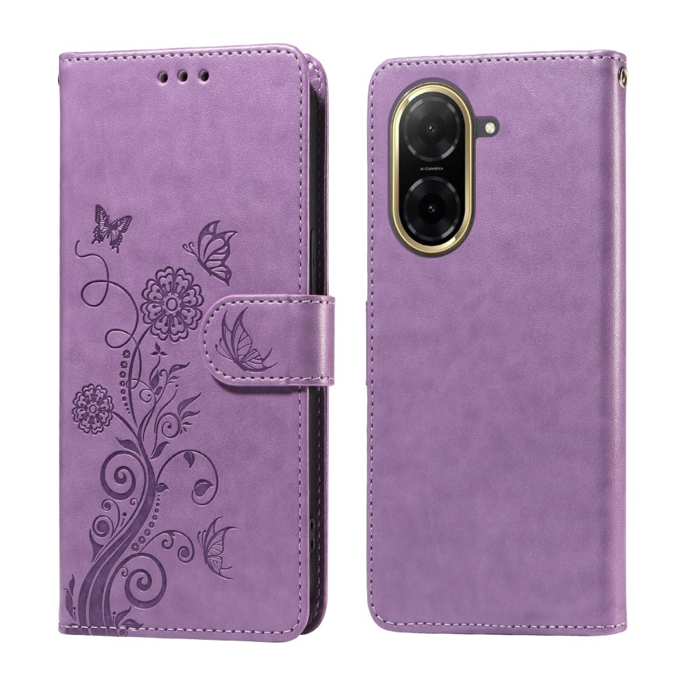 Virágos könyv tok Xiaomi Redmi A5 (173.45x79.35x8.45mm) - lila