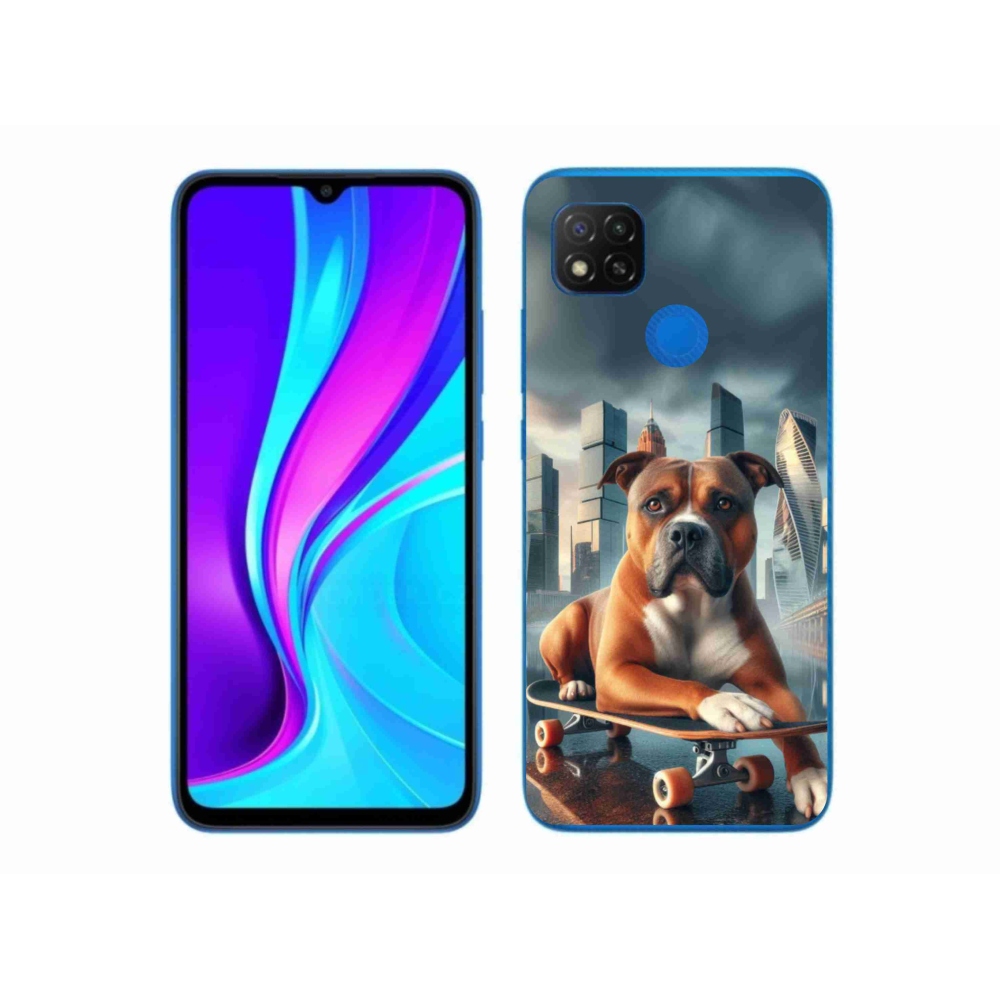 Gél borítás mmCase a Xiaomi Redmi 9C-hez - kutya gördeszkán