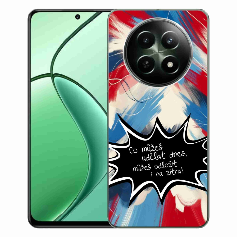 Gél borító mmCase a Realme 12 5G/12x 5G készülékhez - vicces szöveg 9 fekete háttér