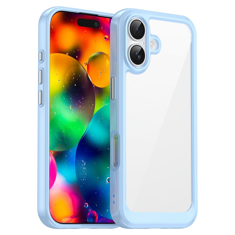 Gél tok fix hátlappal iPhone 17 készülékhez - kék