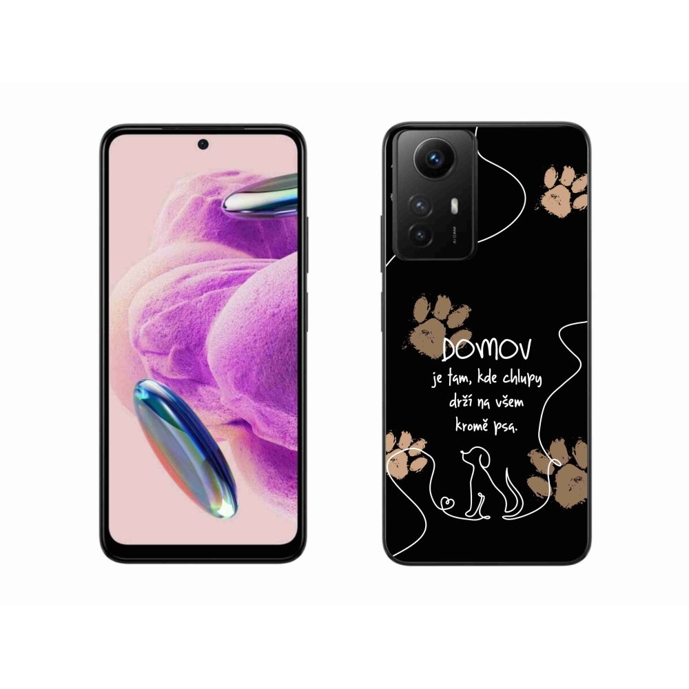 Gél borító mmCase a Xiaomi Redmi Note 12S-hez - kutya motívum fekete háttérrel