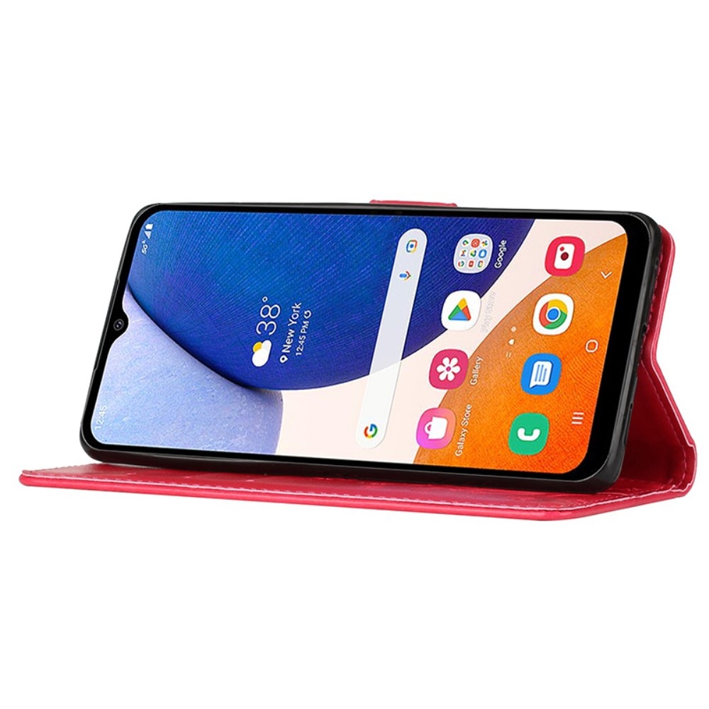 Virágok könyv tok Samsung Galaxy A05s készülékhez - piros