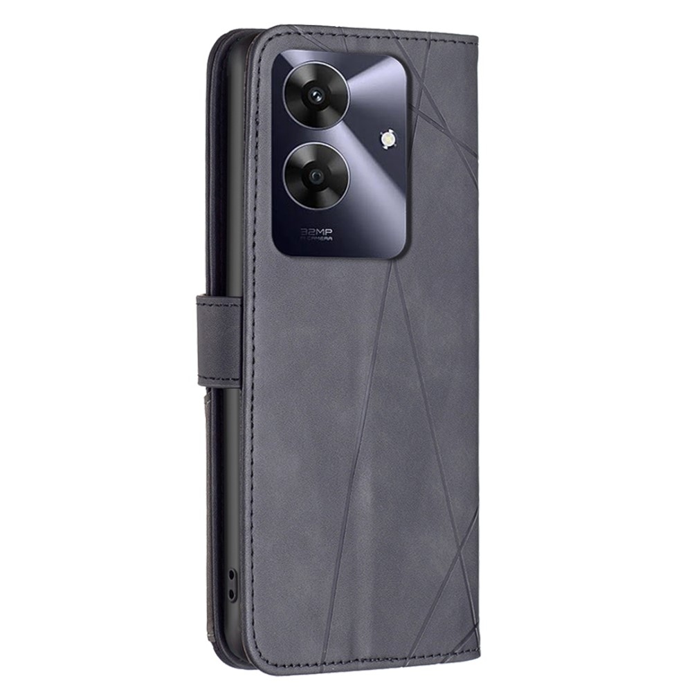 BNF háromszög alakú könyvtáska Realme Note 60-hoz - fekete