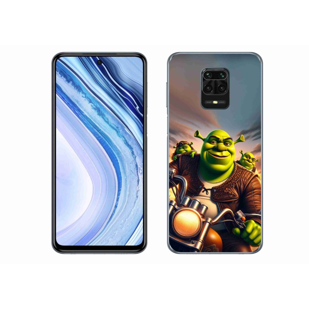 Gél borítás mmCase a Xiaomi Redmi Note 9S-hez - Shrek egy motorkerékpáron