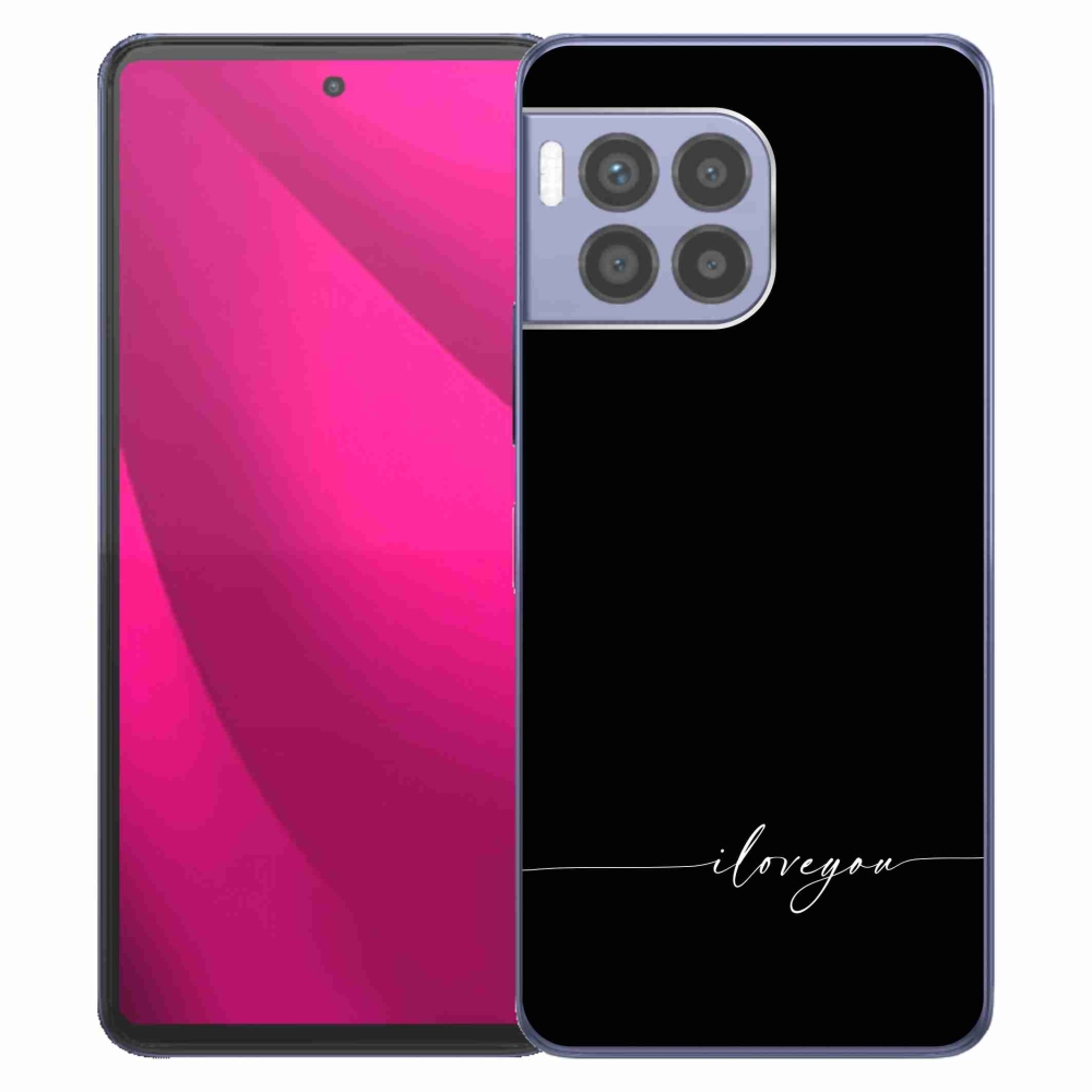 Zselés borítás mmCase a T-Mobile T Phone 2 Pro készülékhez - Szeretlek fekete háttérrel
