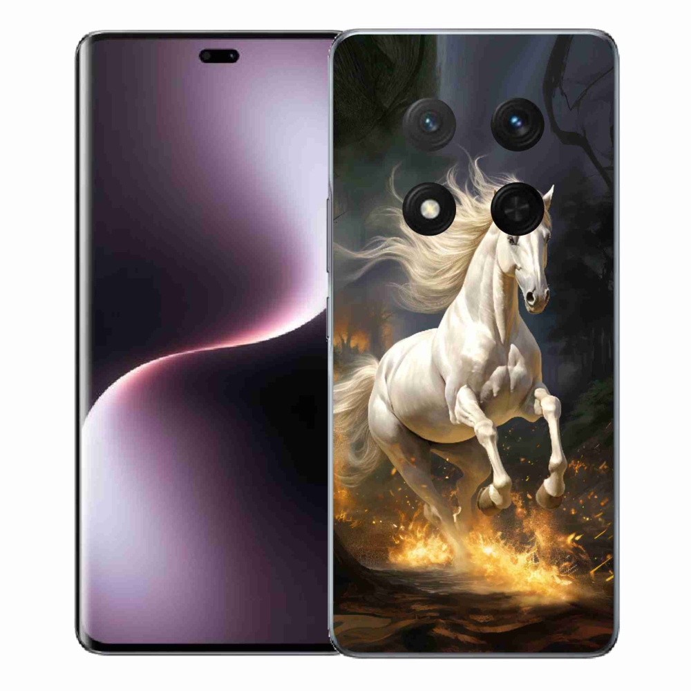 Zselés borítás mmCase a Honor Magic 7 Lite 5G számára - fehér ló 2
