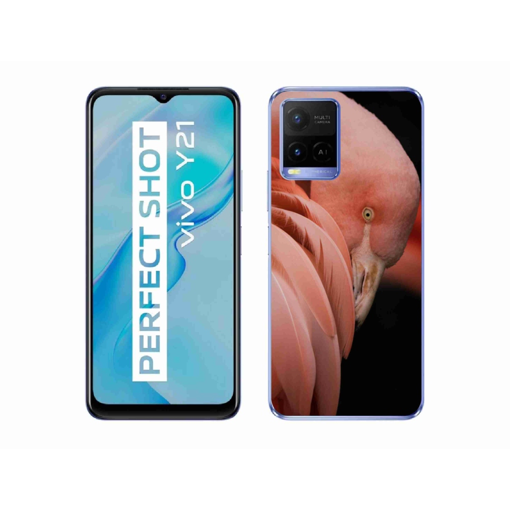 Zselés tok mmCase a Vivo Y21/Y21s/Y33s készülékhez - flamingó 3