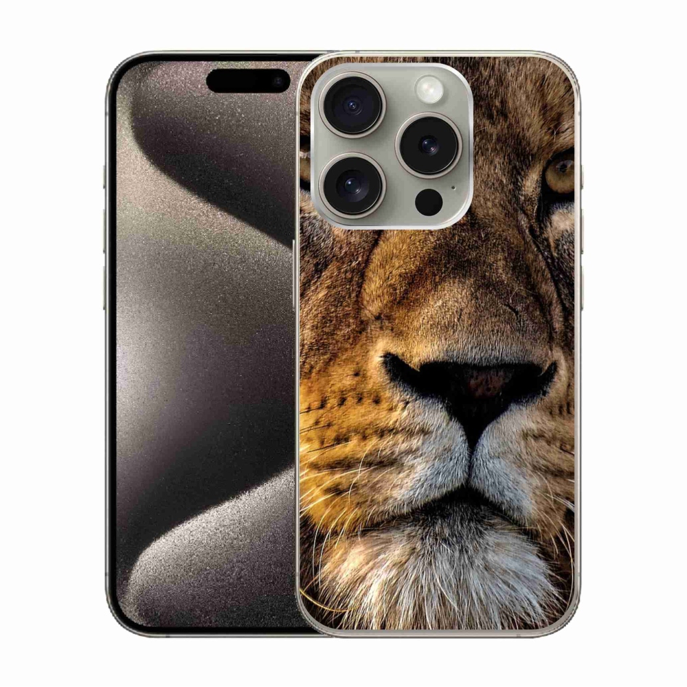 Gél tok mmCase iPhone 15 Pro készülékhez - oroszlán