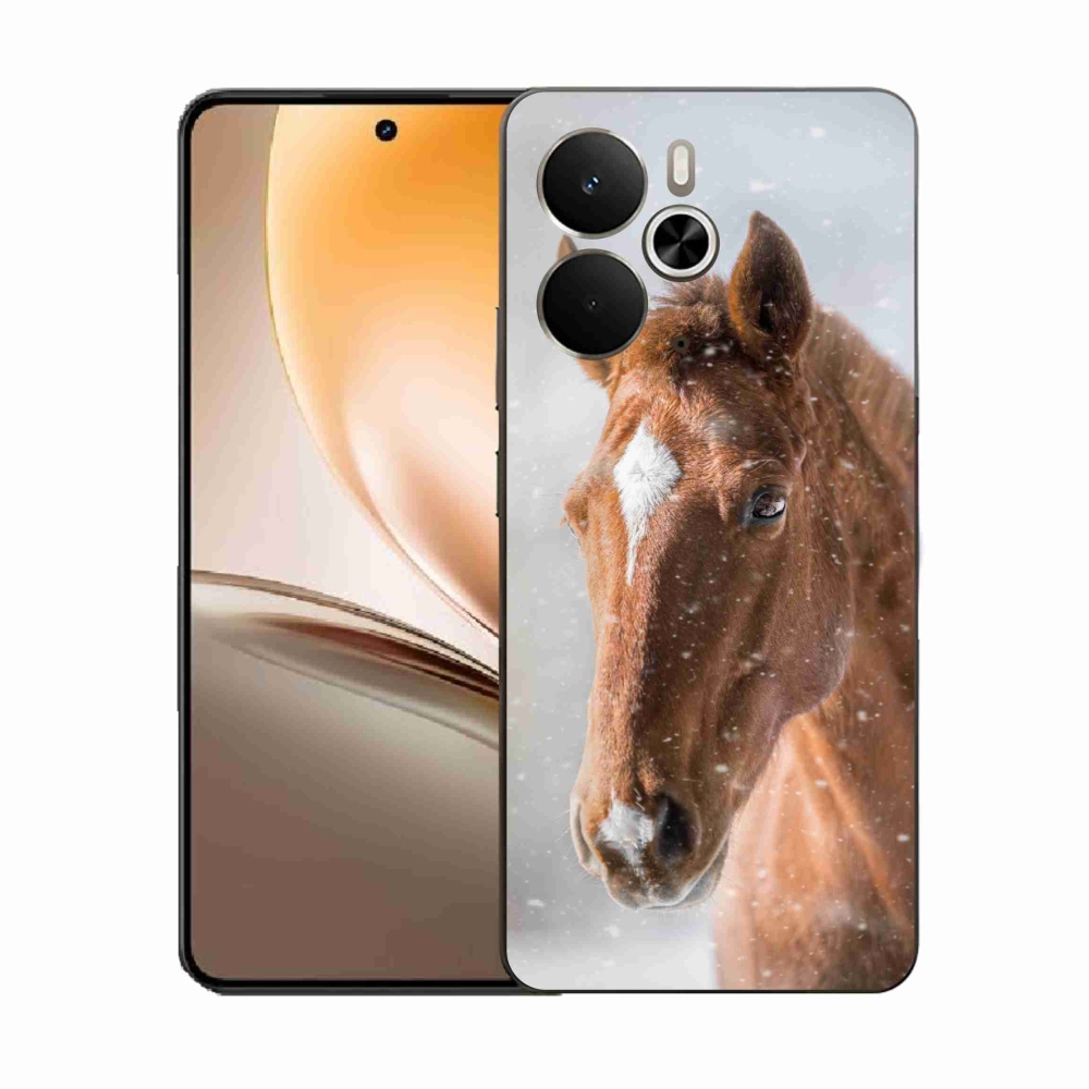 Zselés borítás mmCase a Realme 14 5G-hez - barna ló 2