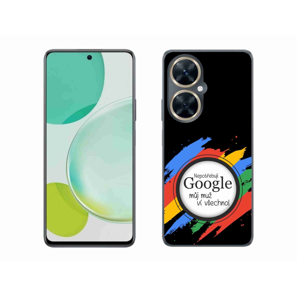 Gél borító mmCase a Huawei Nova 11i - az ember mindent tud fekete háttérrel