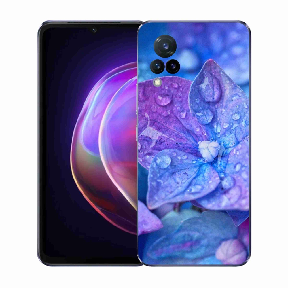 Gél borítás mmCase Vivo V21 4G/5G - lila virág