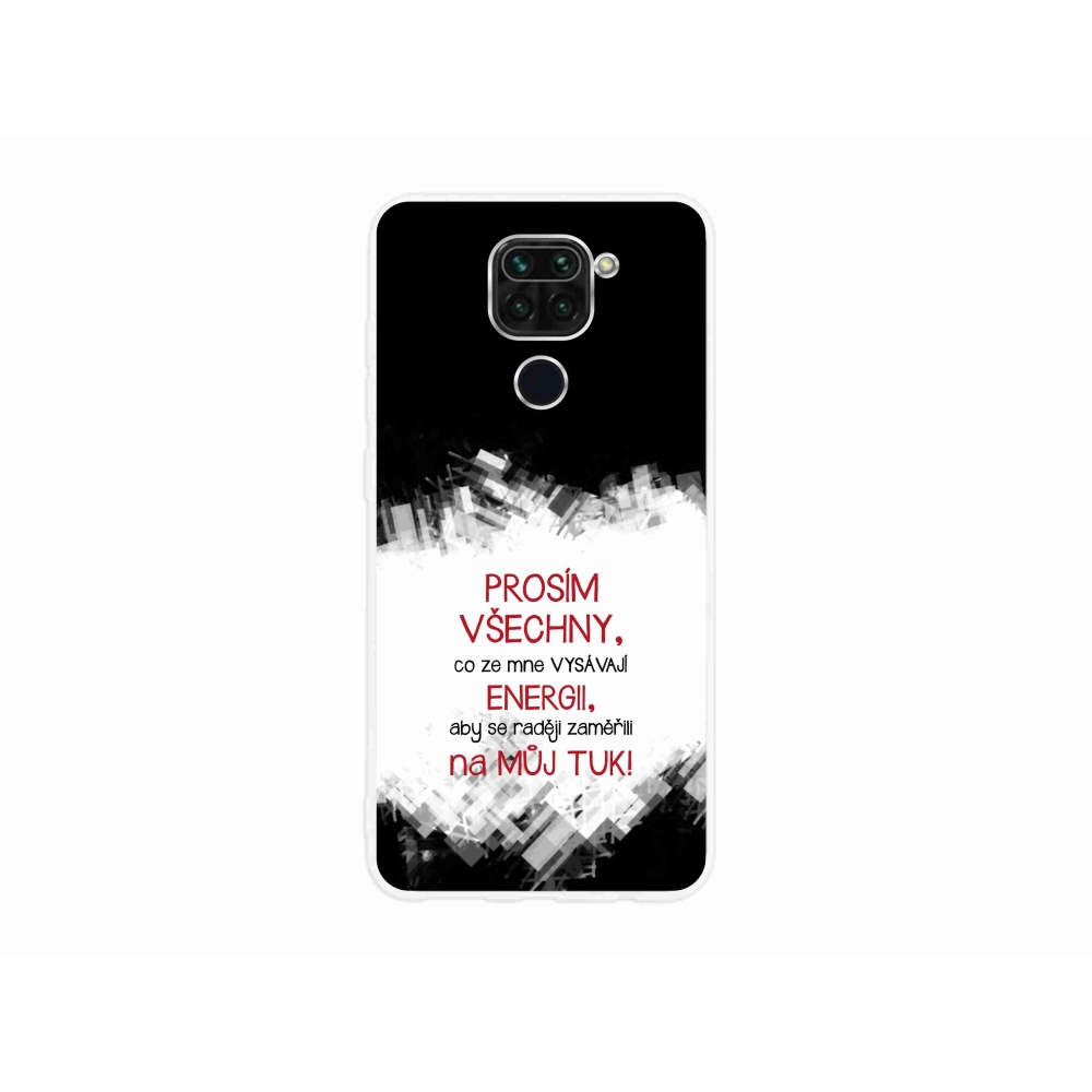 Gél borító mmCase a Xiaomi Redmi Note 9-hez - vicces szöveg 1 piros
