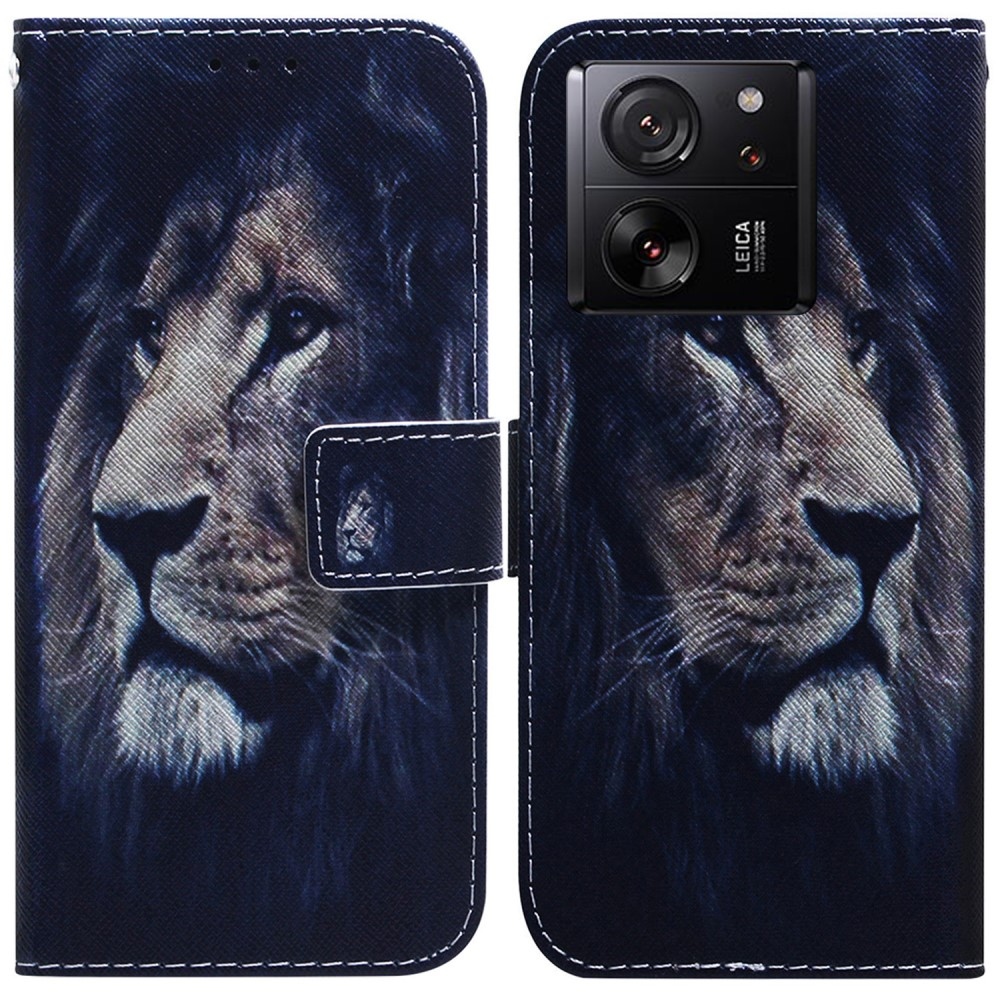 Printy könyv tok Xiaomi 13T/13T Pro - oroszlán