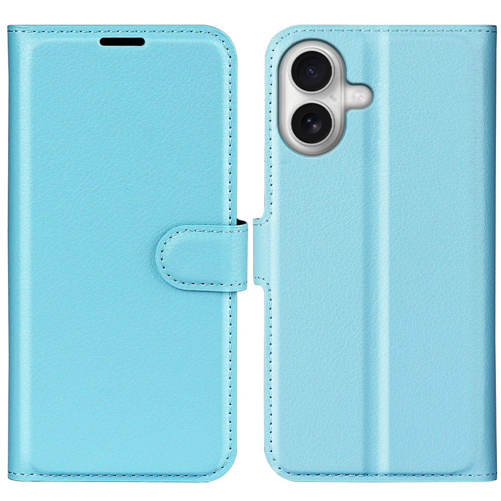Litchi könyvtáska iPhone 17 készülékhez - kék
