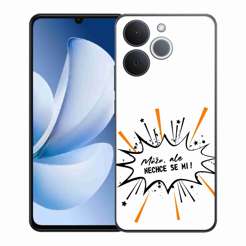 Gél borító mmCase a Realme Note 70T készülékhez - vicces szöveg 11 fehér háttér