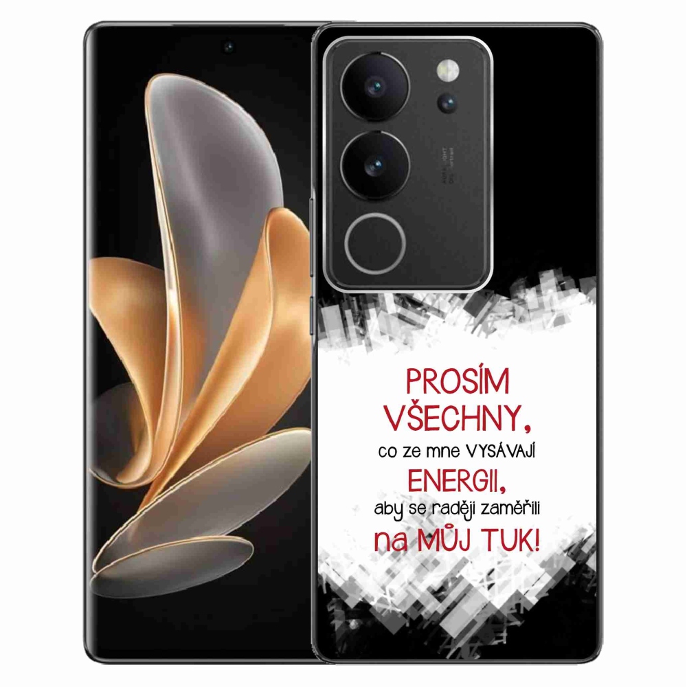 Gél borító mmCase a Vivo V29 5G-hez - vicces szöveg 1 piros