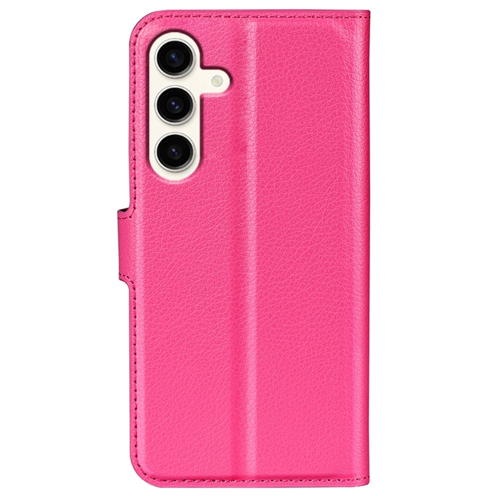 Litchi könyv tok Samsung Galaxy S24+ készülékhez - rózsaszínű
