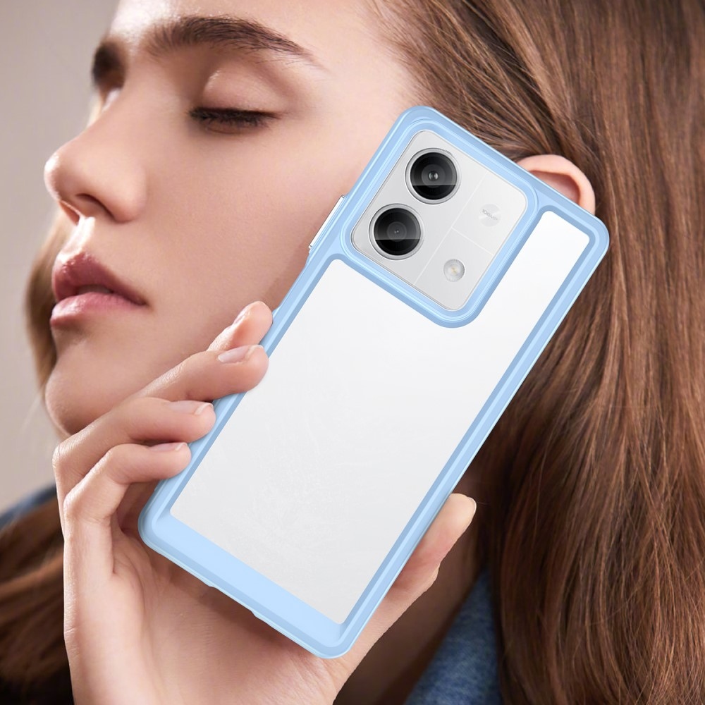 Gél tok fix hátlappal a Xiaomi Redmi Note 13 5G-re - kék
