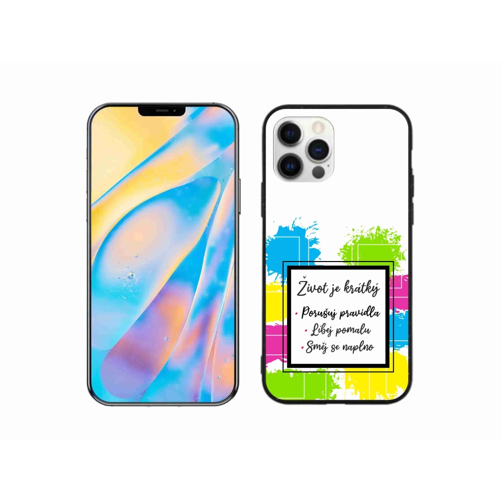 Gél borítás mmCase iPhone 12 készülékhez - idézet 5 fehér háttér
