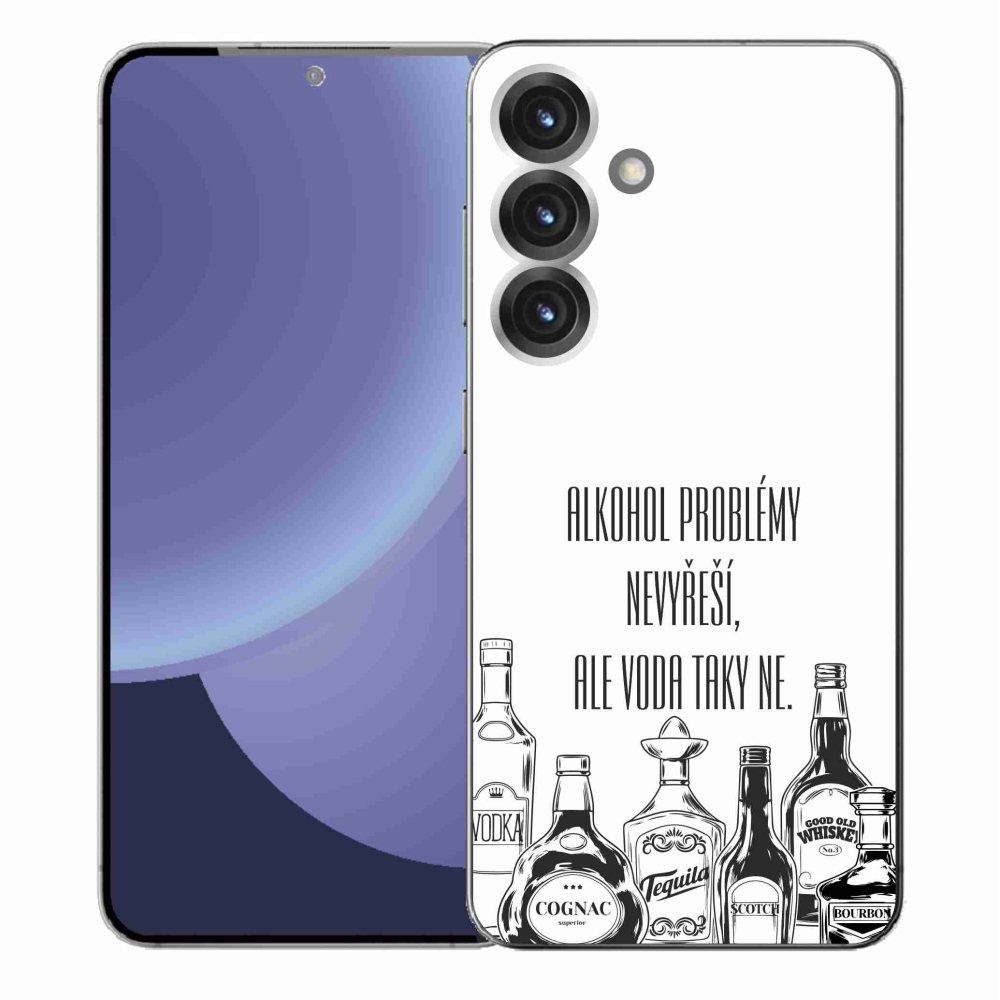 Gél borító mmCase Samsung Galaxy S25+ - vicces szöveg fehér háttérrel