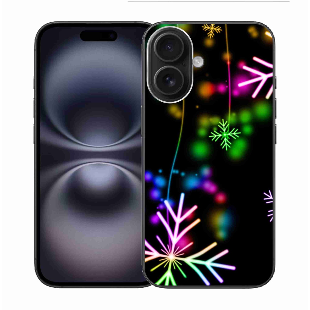Zselés borítás mmCase iPhone 16 készülékhez - színes pelyhekkel