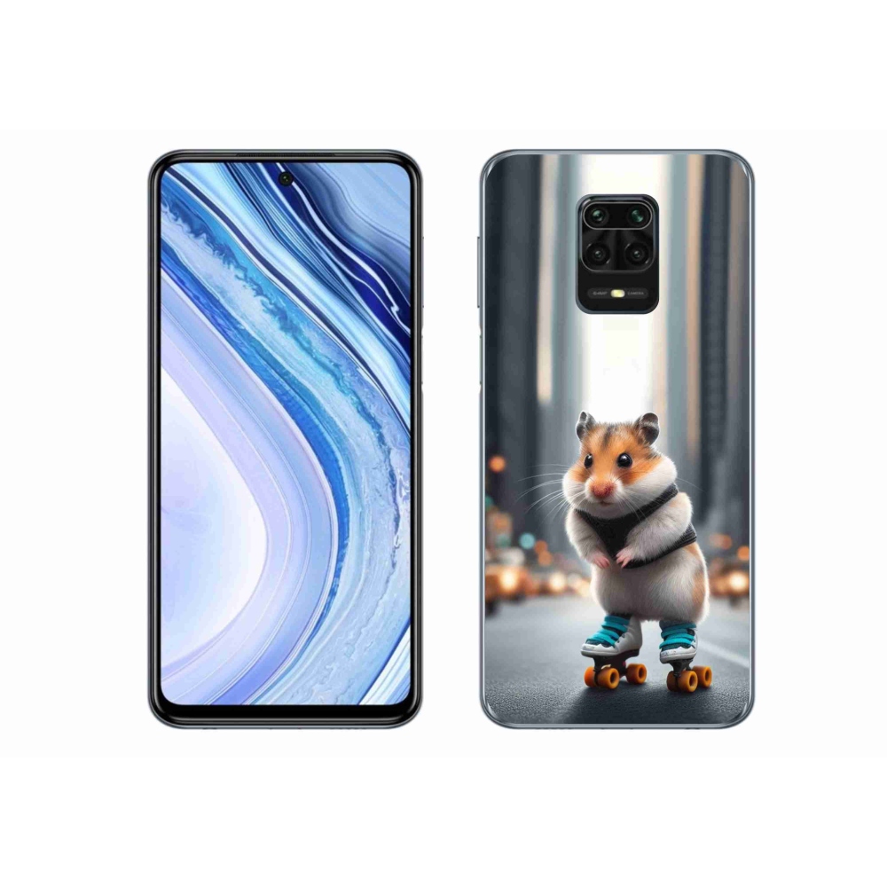 Gél borítás mmCase a Xiaomi Redmi Note 9S-hez - hörcsög a korcsolyán