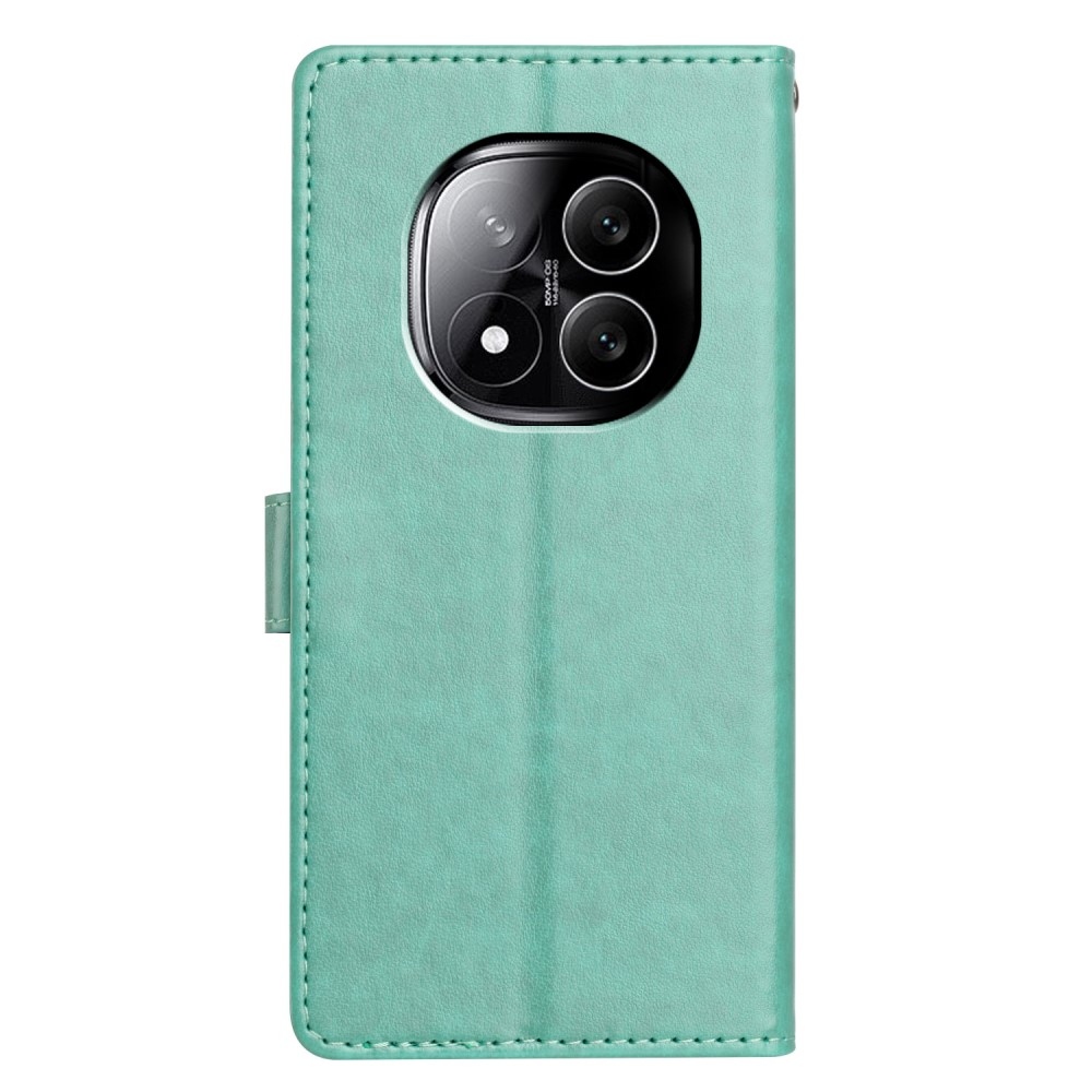 Vérrögök könyv tok Xiaomi Redmi Note 14 Pro 5G/Poco X7 5G - teal - teal