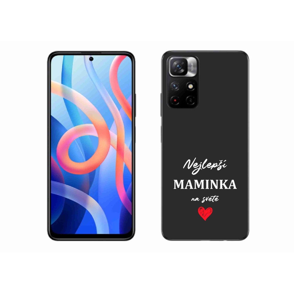 Gél borító mmCase a Xiaomi Redmi Note 11S 5G - legjobb anya 1 fekete háttérrel