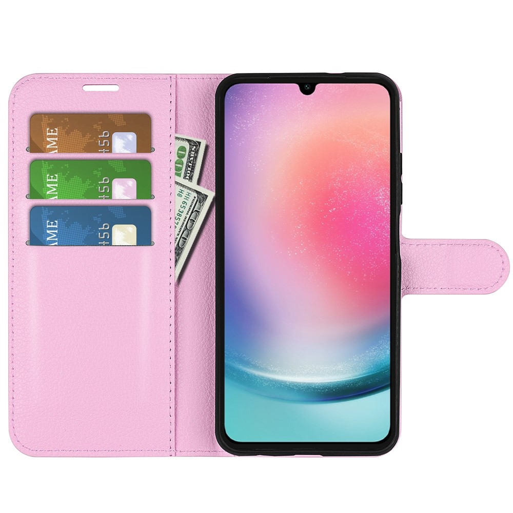 Litchi könyv tok Samsung Galaxy A16 4G/5G készülékhez - rózsaszín
