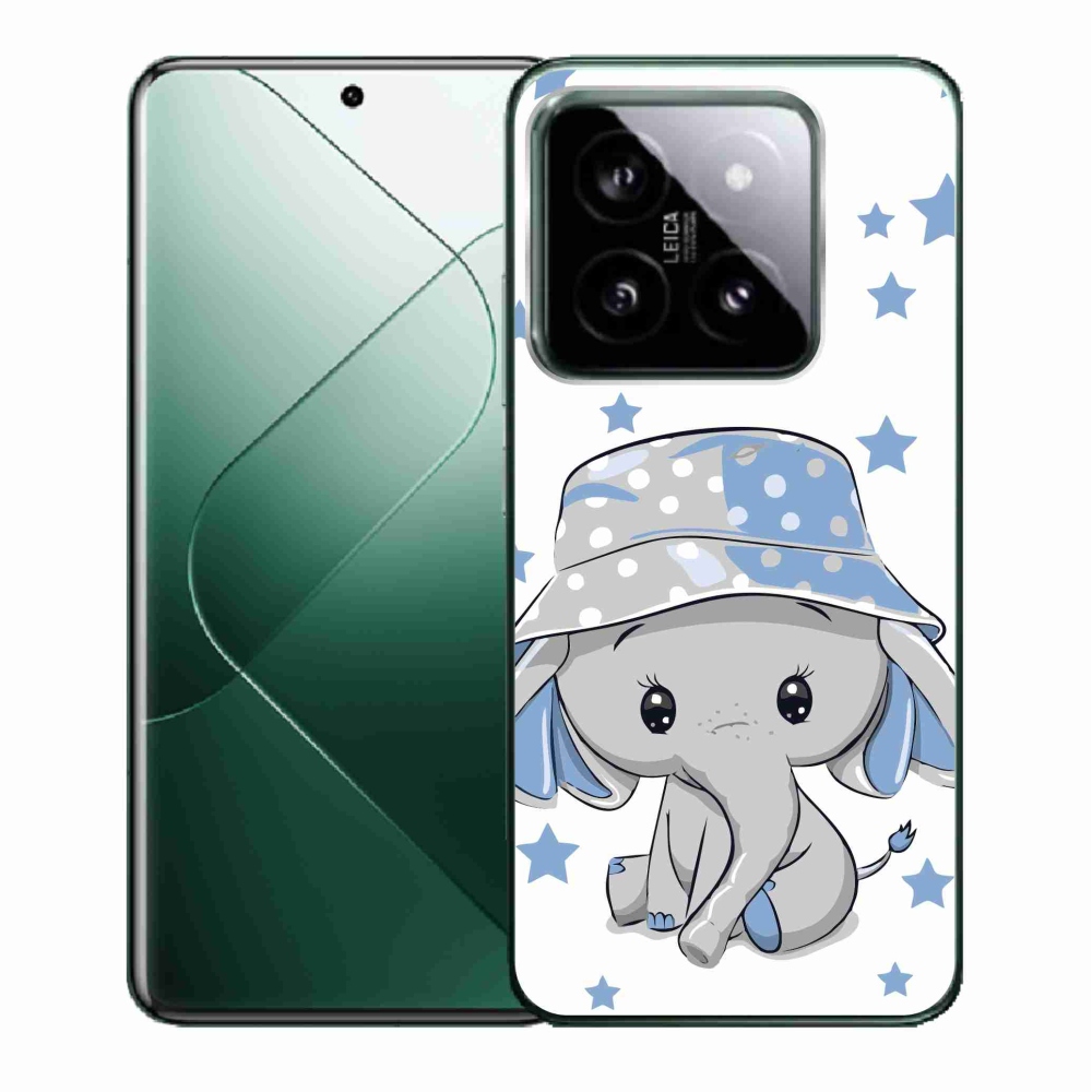 Gél borítás mmCase a Xiaomi 14 - kék elefánthoz