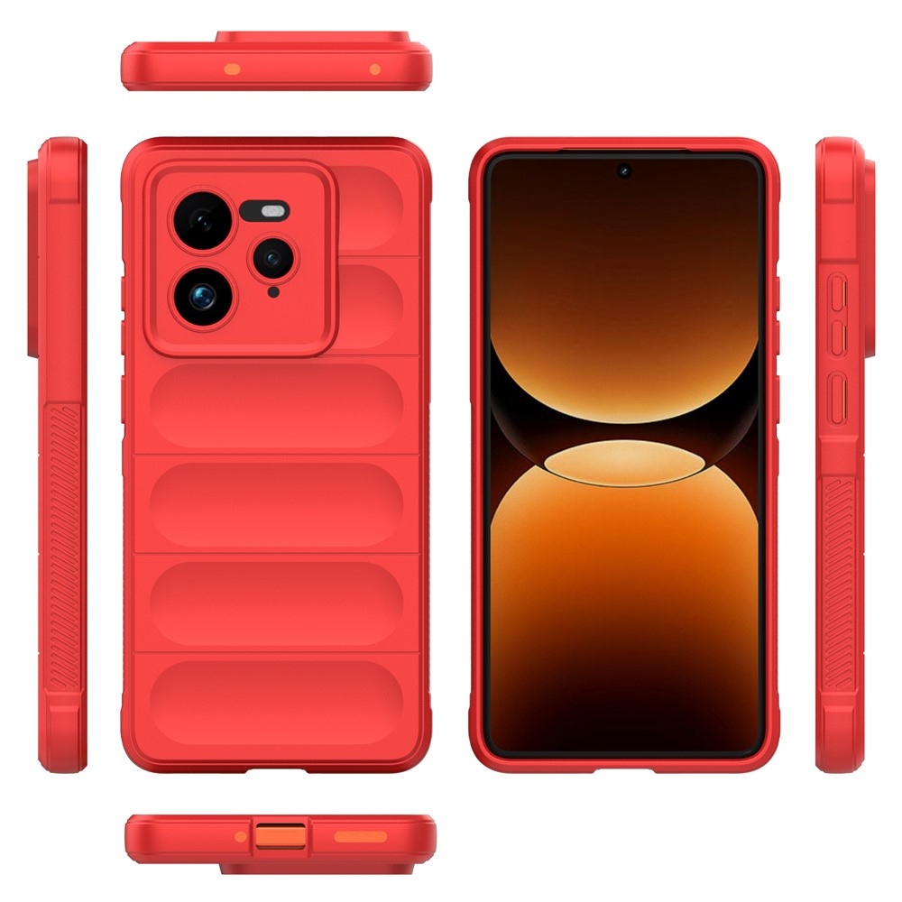 Rugg tartós zselés tok a Realme GT 7 Pro 5G számára - piros