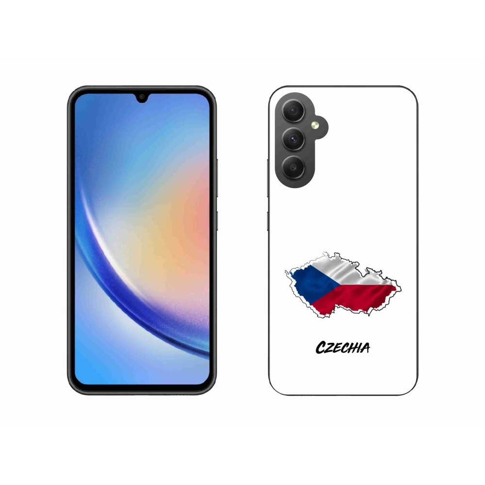 Gél borítás mmCase Samsung Galaxy A34 5G - Csehország fehér háttérrel