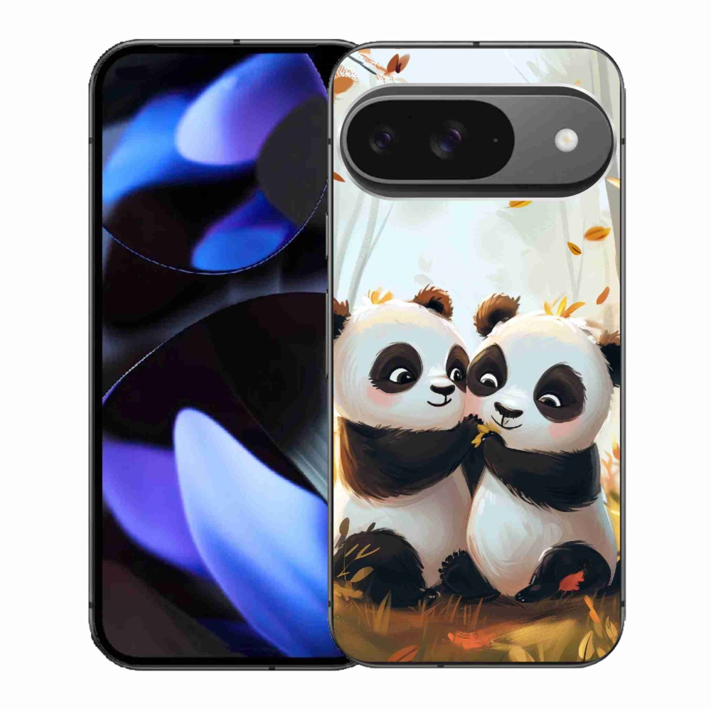 Gél borítás mmCase a Google Pixel 9/9 Pro készülékhez - pandák