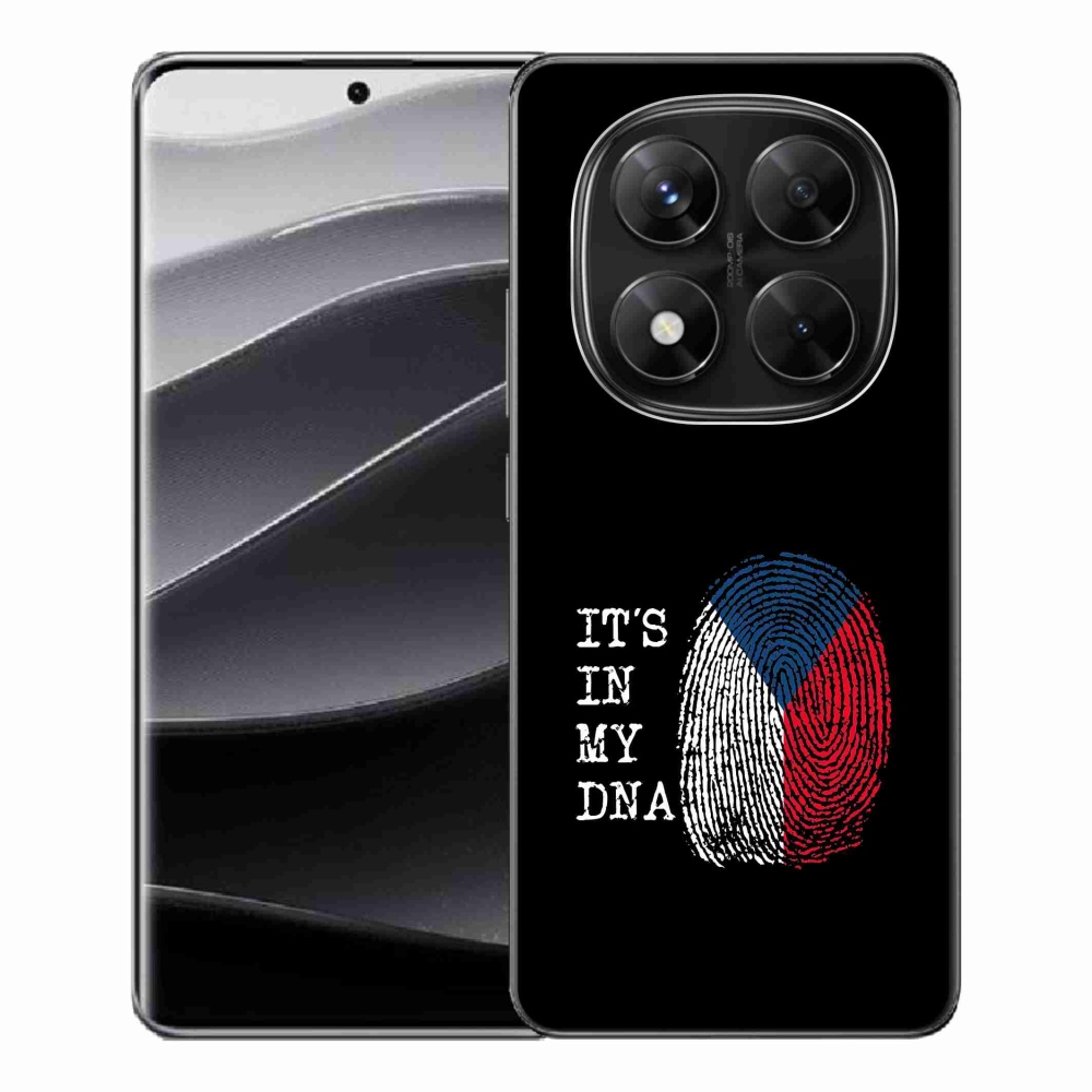Gél borító mmCase a Xiaomi Redmi Note 14 Pro 5G/Poco X7 5G - zászlós ujjlenyomat fekete háttérrel