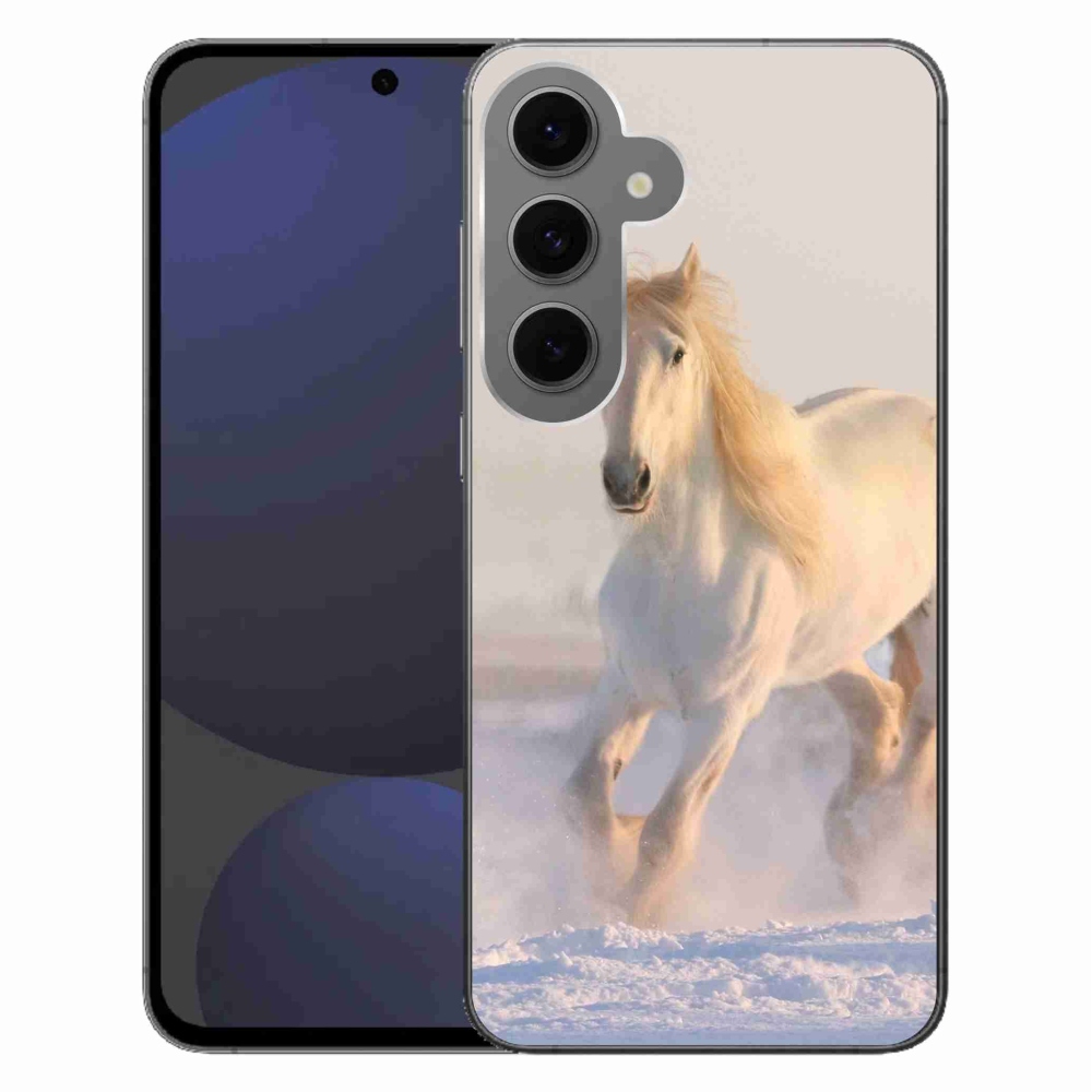 Gél tok mmCase a Samsung Galaxy S24 FE készülékhez - ló a hóban