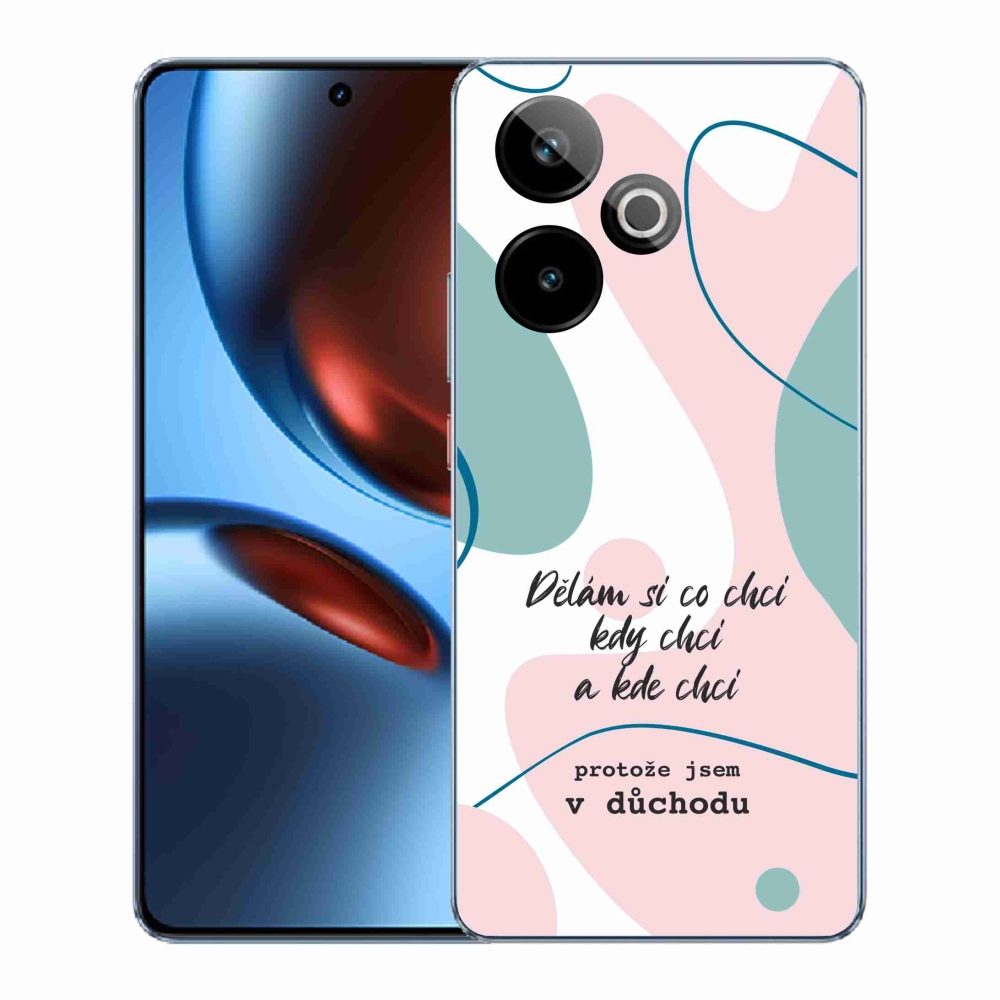 Rugalmas zselés tok mmCase képzeletbeli Realme GT 7 5G/GT 7T 5G - vicces szöveg 10 fehér háttérrel